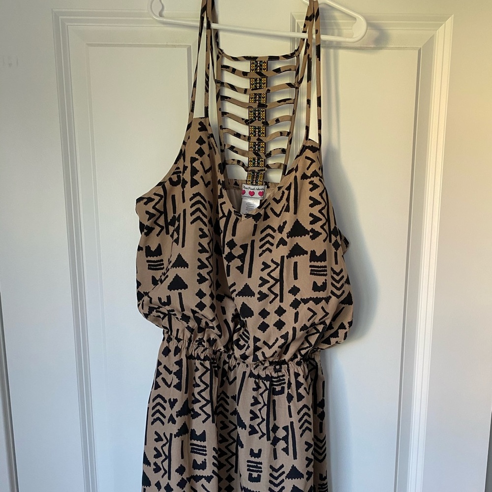 Tan and Black dress
